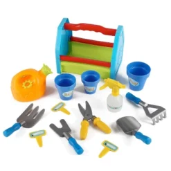 Link Garden Tools Toy Set, Comes With 8 Different Plastic Gardening Tools, Great Gift For Toddlers And Kids