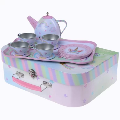 Jewelkeeper Tin Tea Set & Carrying Case - Unicorn Design - 15 Piece - Image 6
