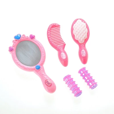 Link Worldwide Beauty Salon Fashion Play Set With Hairdryer, Mirror, And Accessories Pretend Play Toys - Pink - Image 7