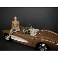 Seated Couple Release III, 2 Piece Figurine Set For 1/18 Scale Models By American Diorama