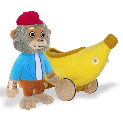 Yottoy Bananas Gorilla Soft Toy 7.5” With Bananamobile 8”