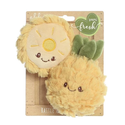 Ebba Mini Pineapple Rattle & Crinkle Set Precious Produce Adorable Baby Stuffed Animal Yellow 4" - Image 5