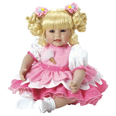 Adora Realistic Baby Doll Ice Cream Party Toddler Doll - 20 Inch, Soft CuddleMe Vinyl, Light Blonde Hair, Blue Eyes - Image 3