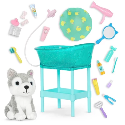 Glitter Girls Pet Grooming & 6" Dog Plush Husky Accessory Playset For 14" Dolls - Image 7