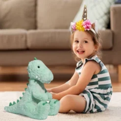 FAO Schwarz 12" Sparklers T-Rex With Removable Fantasy Headband Toy Plush