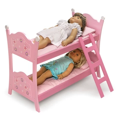 Badger Basket Blossoms & Butterflies Doll Bunk Beds With Ladder - Image 3