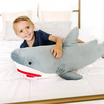 Melissa & Doug Giant Shark 3' Stuffed Animal - Image 6
