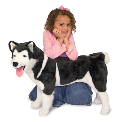 Melissa & Doug Giant Siberian Husky - Lifelike Stuffed Animal Dog (over 2 Feet Tall) - Image 2
