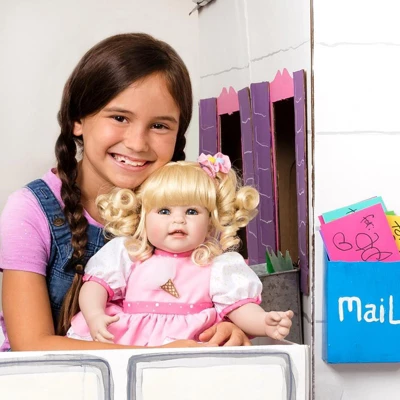 Adora Realistic Baby Doll Ice Cream Party Toddler Doll - 20 Inch, Soft CuddleMe Vinyl, Light Blonde Hair, Blue Eyes - Image 4