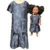 Doll Clothes Superstore Size 14 Matching Girl And Doll Blue Pattern Dresses For Girls And Dolls