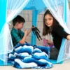Ningbo Zhongying Leisure Products Blue Hexagon Fantasy Castle Play Tent | 53 X 47 X 55 Inches