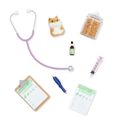 Our Generation Noemie With Plush Hamster 18" Pet Care Vet Doll - Image 4