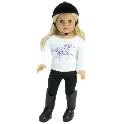 Sophia’s 4 Piece Horseback Riding Outfit With Riding Boots Set For 18'' Dolls, Black - Image 4
