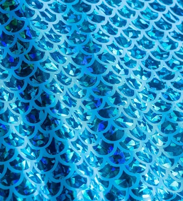 HearthSong Mermaid Blue Scalloped Gauze Canopy With LED Lights And Decorative Applique And Cute Shells And Starfish - Image 9