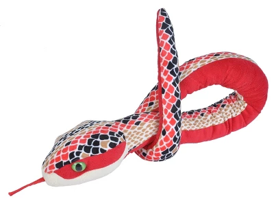 Wild Republic Plush Snake 54 Inches Red Scales Stuffed Animal, 54 Inches