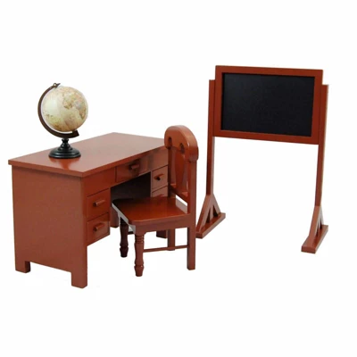 The Queen's Treasures Vintage Wooden 18 Inch Doll School Teachers Desk - Image 3