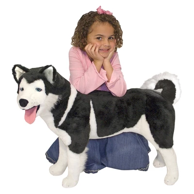 Melissa & Doug Giant Siberian Husky - Lifelike Stuffed Animal Dog (over 2 Feet Tall) - Image 3