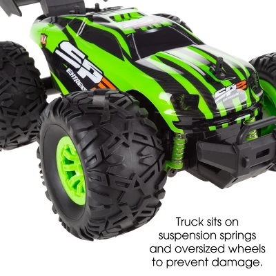 Toy Time Kids' 1:16 Scale Remote Control Monster Truck - Green - Image 4