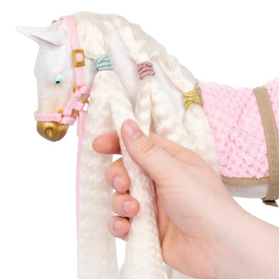 Our Generation 12" Hair Play Foal - Glitter & Hearts Andalusian Horse In White