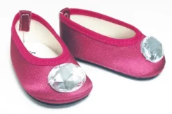 Sophia’s Jeweled Toe Ballet Flats For 18” Dolls, Berry