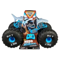 Monster Jam Official Mega Megalodon All-Terrain Remote Control Monster Truck With Lights - 1:6 Scale