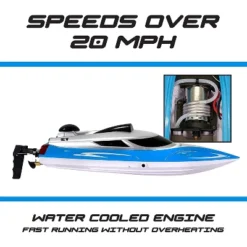 Contixo T2 RC Boat - Remote Control Boat For Pools And Lakes -Fast RC Boats For Adults And Kids (Blue)