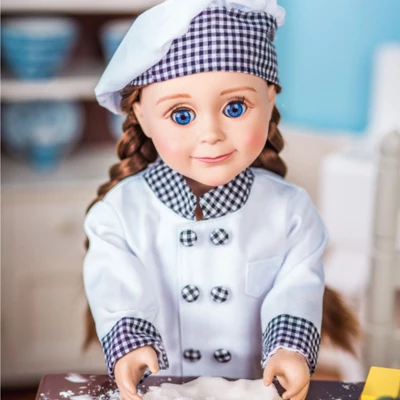 The Queen's Treasures 18 Inch Doll 6 Piece Pastry Chef Clothing Outfit - Image 6