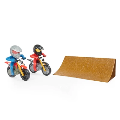 Supercross Race And Wheelie Competition Set With Deluxe Ramp - Image 5