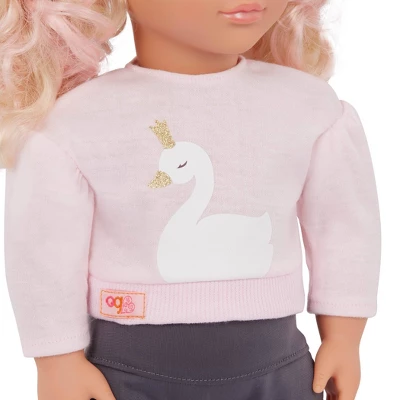 Our Generation Eliana 18" Fashion Doll & Plush Swan - Image 2