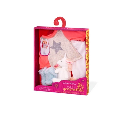 Our Generation Unicorn Wishes With Unicorn Plush Pajama Outfit For 18" Dolls - Image 2