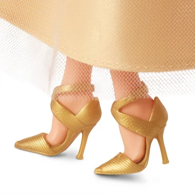 Barbie 13" Signature 2023 Holiday Collector Doll With Golden Gown And Black Hair - Image 3