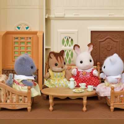 Calico Critters Red Roof Tower Home, 3 Story Dollhouse Playset With Figure, Furniture And Accessories - Image 3