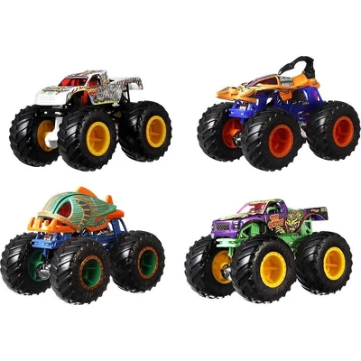 Hot Wheels Monster Trucks 1: 64 Scale 4-Truck Pack, GBP23 Styles May Vary