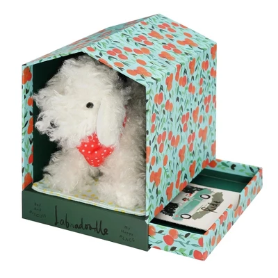 Manhattan Toy Bed & Biscuit Labradoodle Plush Puppy Dog & Keepsake Dog House With Mini-Storybook In Hidden Drawer - Image 8