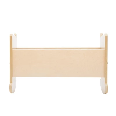 Kaplan Early Learning Wooden Doll Cradle With Pillow And Blanket Bedding - Image 2