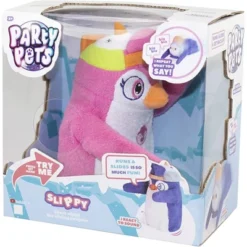 Eolo Party Pets Slippy The Penguin Electronic Plush With Movement And Sound