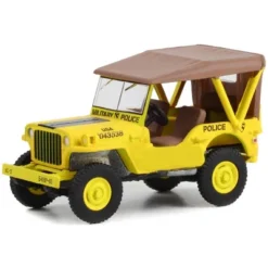 1949 Willys Jeep MB U.S. Army "545th Military Police Company Camp Drake, Japan Training Camp" Yellow 1/64 Diecast Model Car By Greenlight
