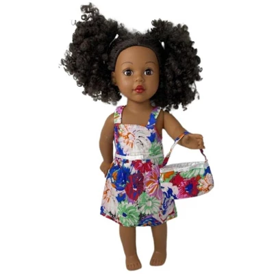 Size 12 Matching Girl And Doll Flower Sundresses With Purses - Image 3