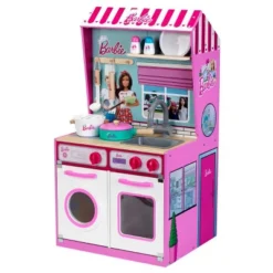 Theo Klein 2 In 1 Barbie Pretend Play Toy Kitchen And Dollhouse And Epic Chef Wooden Pretend Play Toy Kitchen Playset For Kids Ages 3 And Up