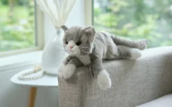 Bearington Collection Socks Plush Stuffed Animal Grey Striped Tabby Cat 15"