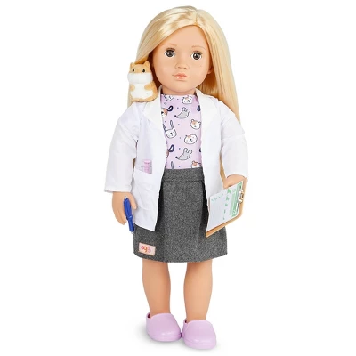 Our Generation Noemie With Plush Hamster 18" Pet Care Vet Doll - Image 2