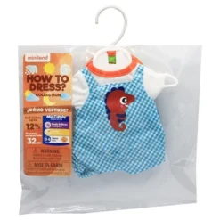 Miniland Educational Doll Clothes, Fits 12-5/8" Dolls, Warm Weather Jumper/Cap Set