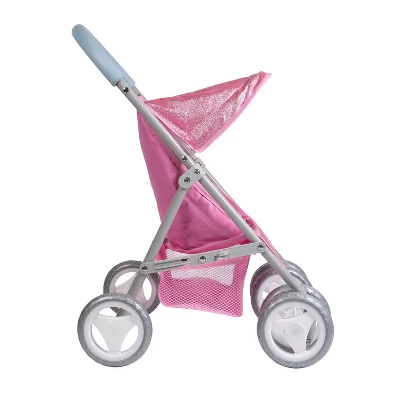 Adora Baby Doll Stroller Glam Glitter Medium Shade Stroller, Sparkly & Glittery, Fits Dolls Up To 20 Inches - Image 7
