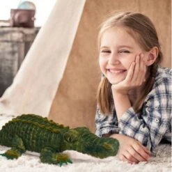 FAO Schwarz 15" Lying Alligator Toy Plush