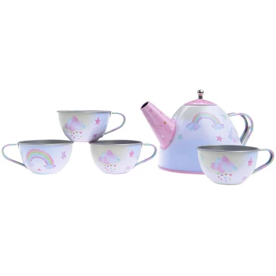 Jewelkeeper Tin Tea Set & Carrying Case - Unicorn Design - 15 Piece - Image 3
