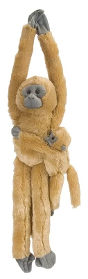 Wild Republic Hanging Monkey With Baby Common Langur Stuffed Animal, 20 Inches