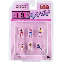 "Girls Night Out" 6 Piece Diecast Figurine Set For 1/64 Scale Models By American Diorama