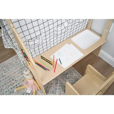 Avenlur Flair - Wooden 5 In 1 Indoor Playhouse Play Tent With Desk Table - Image 2