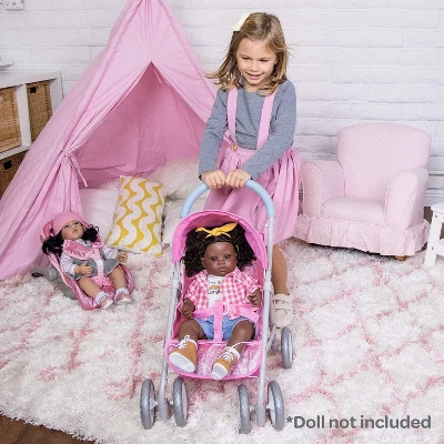 Adora Baby Doll Stroller Glam Glitter Medium Shade Stroller, Sparkly & Glittery, Fits Dolls Up To 20 Inches - Image 8