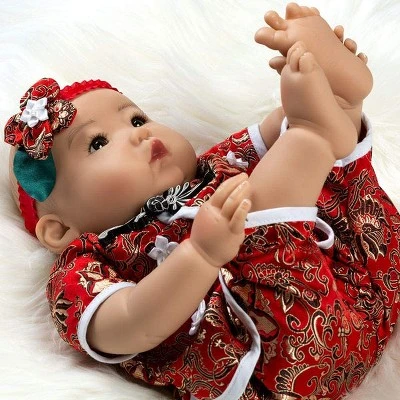 Paradise Galleries Lifelike Reborn Baby Doll Mei, 20 Inch Girl In GentleTouch Vinyl & Weighted Body, 4-Piece Set - Image 2